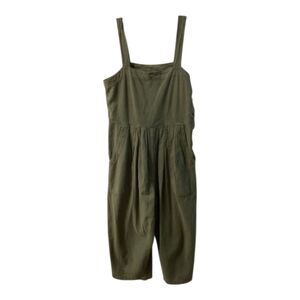 The GREAT Cotton Cropped Jumpsuit In‎ Green